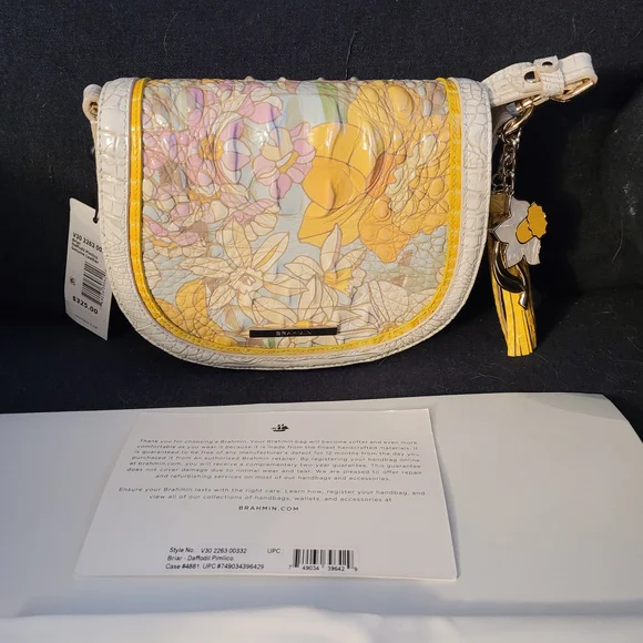 daffodil yellow brahmin wallet